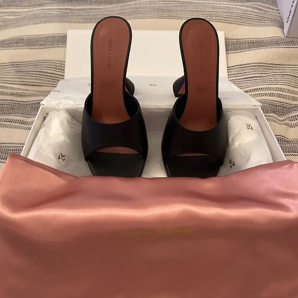Amina Muaddi  Lupita Heels size 38.5